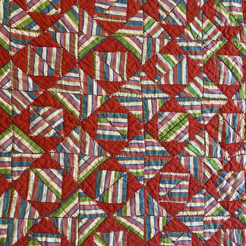 Vintage Handmade Quilt Patchwork 76x76